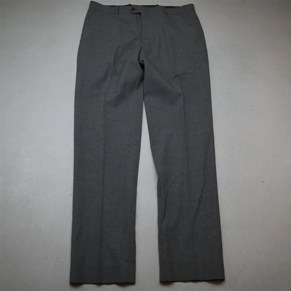 Bar III 42R 36x34 Gray Stretch Wool Slim Fit Mens Jacket Pants Suit